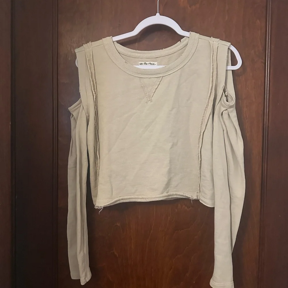 Free People We The Free Davis Cold Shoulder Pullover Cutout Top XS